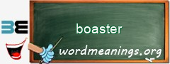 WordMeaning blackboard for boaster